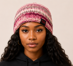 2026 Custom Length Warm <b>Wool</b> Blend Slouchy Handmade Jacquard Knit <b>Beanie</b> with Custom Logo Applique for Women-Casual & Sports Use - Product Image 2