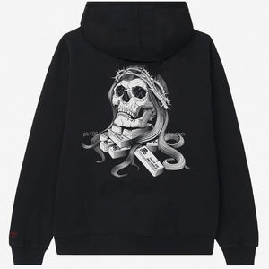 Logo personnalisé sans ficelle vierge 100 coton vendeurs imprimé polaire uni blanc avion noir sweats à capuche unisexe - Product Image 5