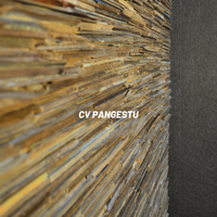 Panneau mural en bois insonorisé pour villa, style classique moderne et géométrique