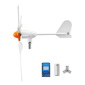 Kit générateur éolien 1200W 24V avec 3 pales, contrôleur hybride éolien/solaire, aimant permanent triphasé AC efficace - Product Image 1