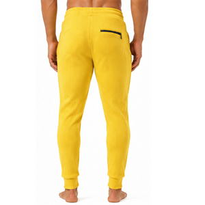 Pantalones de punto gofrado texturizado personalizados para hombre, corte ajustado, estilo casual, jogger, cintura elástica con cordón, ropa deportiva, pantalones de gofrado para hombre - Product Image 6