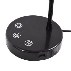 Lampada da Scrivania Moderna Dimmerabile con Sensore Touch, Corpo in Alluminio e Paralume Bianco o Nero - Product Image 5
