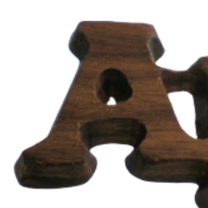 Pin de solapa de madera AKA con letras, acabado marrón, para bolsos, sombreros, accesorio de hermandad griega - Product Image 6