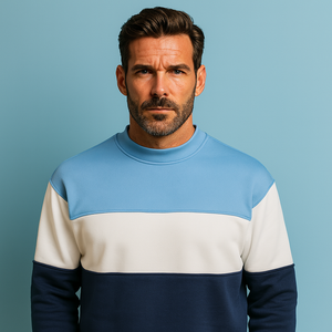 Sudadera de cuello redondo lisa de manga larga informal de talla grande para hombre, personalizada por proveedor, al por mayor - Product Image 1