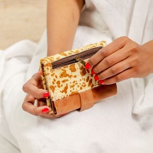Top Quality Multi Use Genuine Cowhide Leather Fur Clutch Casual Stylish <b>Wallets</b> Snap Closure <b>Card</b> Holder <b>Small</b> Coin Women Purse - Product Image 5