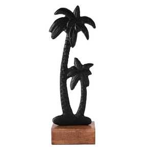 Jaffs Exports - Escultura de Palmera Hecha a Mano en Aluminio, Figura Decorativa Moderna y Ecológica para Mesa de Salón, Decoración Costera - Product Image 4