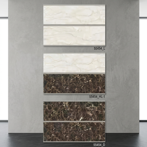 OEM 300x450mm Southern Vintage Full Polished Porcelain Black and White Rustic Antique Wavy Embossed Ceramic <b>Wall</b> Tiles - Product Image 3