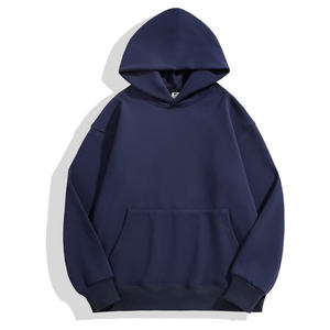 Sudadera con Capucha Extra Grande de Algodón Grueso Premium de 360 g/m², Color Azul Marino, Unisex, Sudadera de Felpa Lisa con Logotipo Personalizado, Hombros Caídos, para Hombre - Product Image 2