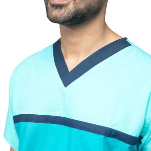 Tenues médicales pour hommes à col en V, dernière conception, haute qualité, extensibles, personnalisables, ensembles de blouses et pantalons médicaux - Product Image 5