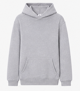 Sudadera con Capucha Unisex Negra, Color Sólido, Corte Holgado, 100% Algodón, Ropa Casual de Invierno, Bolsillos, Cintura Elástica, Pedrería, Tejido Grueso - Product Image 4