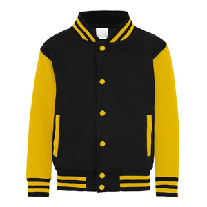 Blousons universitaires pour hommes grandes tailles, en polaire noir et blanc, décontractés, vierges pour la vente en gros, personnalisables avec logo, pour l'automne - Product Image 3
