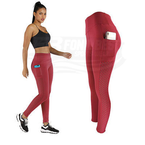 Shorts de Yoga Sólidos Personalizados de Alta Calidad, Pantalones Deportivos de Cintura Alta para Gimnasio, con Efecto Levanta Glúteos y Bolsillos para Mujer, OEM - Product Image 2