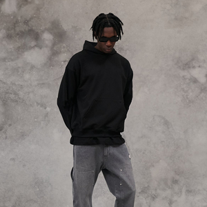 Últimos modelos de sudaderas con capucha de gran tamaño, con logotipo personalizado OEM, marca privada, 100% algodón, lavado ácido, felpa francesa, estilo streetwear, hombros caídos. - Product Image 2