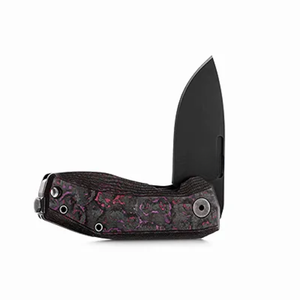 Couteaux pliants à motif violet et noir avec lame noire mate et clip de poche décoratif pour le camping et les tâches quotidiennes - Product Image 2