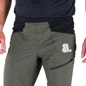 Pantalones Cortos Bermuda Verde Oliva para Hombre, Cintura Alta, Cierre con Cordón, Tela de Lona Transpirable, Bolsillos Delanteros con Logotipo, Estilo Casual - Product Image 6