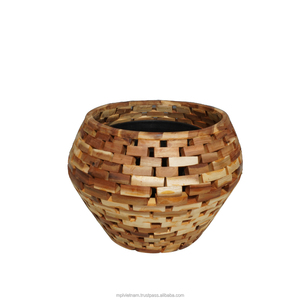 Venta al por mayor de macetas de madera de acacia natural para exteriores y soportes para macetas a precios competitivos de Vietnam - Product Image 4