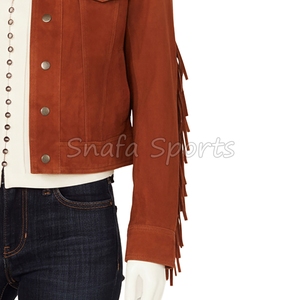 Women's 100% High Quality Cowgirl Leather Jacket New Stylish Quick Dry Winter Season Fabric Women Leather Jackets - Product Image 5