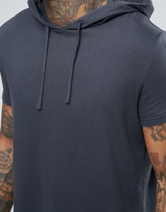 Camiseta de Manga Corta con Capucha para Hombre, Color Sólido, Corte Regular, Tejido de Punto, Estilo Casual - Product Image 2