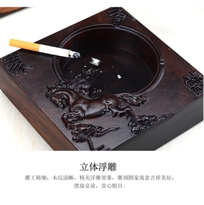 Cendrier en aluminium sans fumée, grand, carré, style rétro américain, fait main, coupe-vent, décoration d'intérieur haut de gamme, durable, résistant à la chaleur - Product Image 2