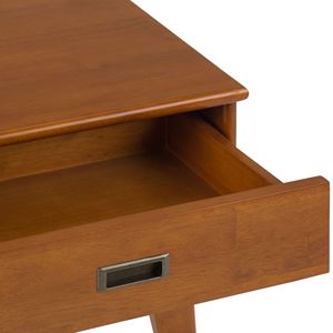 Tavolino da salotto Draper in teak marrone stile Mid-Century, elegante comodino - Product Image 2