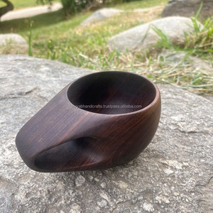 <b>Personalised</b> Wooden Tea <b>Coffee</b> <b>Cup</b> Natural Acacia Mugs Wood <b>Cups</b> With Handles by Tayyab Handicraft - Product Image 3