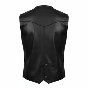 Chaleco de Cuero PU para Motociclistas, con Cierre Frontal, Transpirable e Impermeable, Venta al Por Mayor OEM - Product Image 2