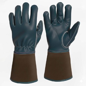 Guantes de Soldadura Profesionales de Cuero Resistentes al Calor, Guantes de Protección para Uso en Construcción, Taller y Fábrica - Product Image 5