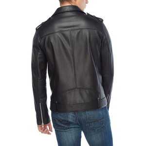 Veste en cuir d'hiver pour homme personnalisable avec fermeture éclair, écologique, coupe-vent et respirante, manches longues - Product Image 3