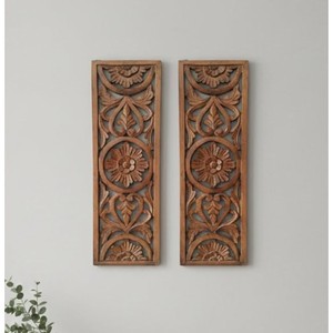 Espejo de Pared Asimétrico de Madera de Acacia 32x18 Hecho a Mano al por Mayor - Product Image 5