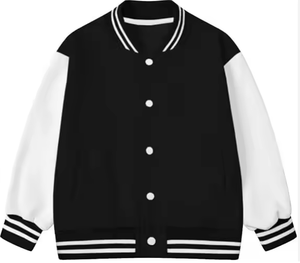 Blousons de baseball unisexes en molleton bouclette de coton et polyester, personnalisables avec logo, pour adultes, col montant, vente en gros - Product Image 1
