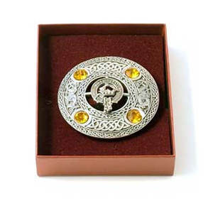 Broche à motif écossais Clan Crest pour tenue Highland, broche gravée, tartan traditionnel de haute qualité pour kilt - Product Image 4