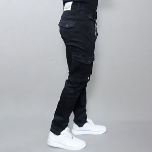 Nuevo Diseño de Jeans para Hombre, Corte Ajustado y Jeans Negros Elásticos de Tiro Medio para Hombre - Product Image 2