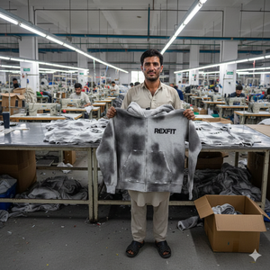 Vente en gros de sweats à capuche Zippier surdimensionnés pour hommes, de haute qualité, effet délavé soleil et délavé à l'acide, avec impression sérigraphique personnalisée et épaules tombantes - Product Image 2