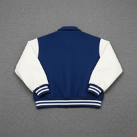 Veste d'hiver pour homme en toile 100% laine, style varsity, à la mode, avec patchwork brodé personnalisé, imperméable et coupe-vent