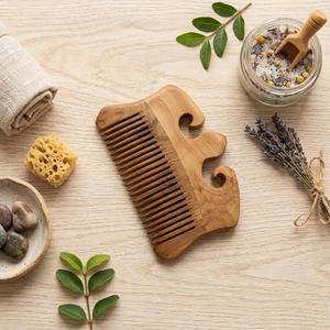 Custom Logo Wooden <b>Beard</b> Hair Comb Unique Design Anti Static <b>Beard</b> Comb Handmade Hair <b>Care</b> Tool Manufacturer Supply - Product Image 3