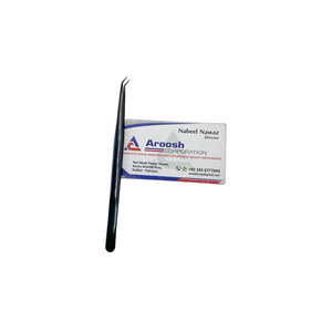 แหนบสำหรับต่อขนตาสีดำแบบมืออาชีพแหนบ45องศาทำจากสแตนเลสออกแบบโลโก้ได้ตามต้องการ - Product Image 1