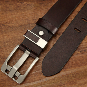 Ceinture en cuir de luxe pour homme, largeur 4 cm, boucle en alliage, haute qualité, souple, réglable, légère - Product Image 1