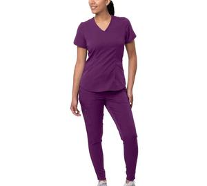 Tenues d'infirmières unisexes personnalisées, ensembles de blouses médicales en tissu tissé, uniformes d'hôpital en gros, coton et polyester avec couleur et logo personnalisés - Product Image 1
