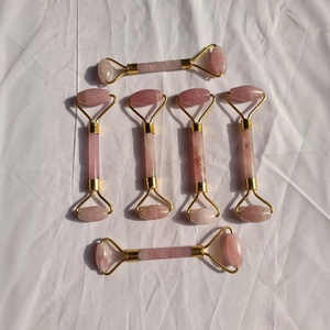 Luxury Rose Quartz Eco-Friendly Carved Engraved Beauty Roller Natural Crystal Skincare <b>Tool</b> Cambay Art Wholesale Exporter - Product Image 4