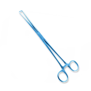 Blue Color Coated Uterine Forceps High Quality Stainless Steel Gynecology Surgical Instrument Uterine Holding Reusable Tool - Product Image 1
