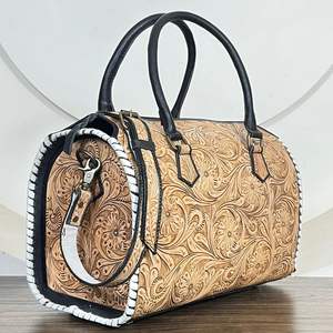 Bolsa de Cuero Genuino Hecha a Mano con Diseño Western, Nueva Llegada de Lujo, Bolso Bandolera Grande para Mujer, Bolsa de Viaje - Product Image 4