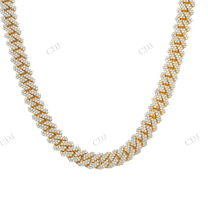 Chaîne cubaine Hip Hop en argent sterling 925 de 12 mm et 22 pouces avec moissanite plaqué or pour homme - Product Image 2