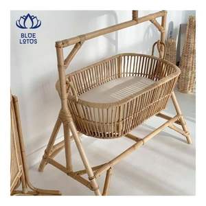 Cuna de Ratán 2026, Favorita de los Clientes, Material Suave y Seguro para un Sueño Acogedor y Movimiento de Balanceo para Calmar al Bebé - Product Image 3