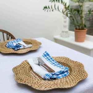 Sunflower Rattan Placemat Cane Webbing <b>Table</b> Mat Openwork Petal Charger Plates Heat Resistant <b>Coaster</b> Wedding Dining <b>Table</b> Decor - Product Image 2