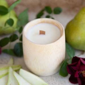 Bougie aromathérapeutique en pot, prix compétitif, bougies parfumées en bambou, vente en gros, décoration naturelle pour la maison - Product Image 3