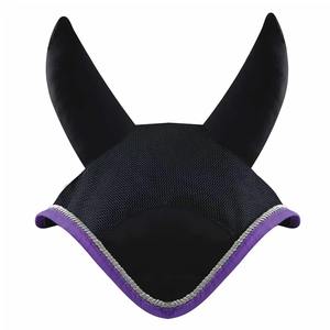 Bonnet anti-mouches respirant en filet crocheté à la main pour chevaux, protection d'oreilles, masque facial, vente chaude - Product Image 1