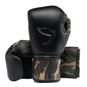 Conjunto de equipo de entrenamiento y sparring de boxeo personalizado: Protector de cabeza, protector inguinal, guantes con cordones, diseño de camuflaje en cuero, agarres para manos para exteriores - Product Image 2