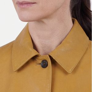 Abrigo de Cuero Genuino para Mujer, Gabardina Larga de Invierno, Abrigo Vintage, Abrigo Largo de Plumón para Mujer - Product Image 4