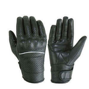 Gants de motocross en cuir personnalisés, pleine longueur, hiver, antidérapants, compatibles écran tactile, respirants, légers, avec fermeture auto-agrippante parfaite - Product Image 1