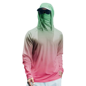 Camisa de Pesca con Capucha de Manga Larga y Color Degradado, Protección UV UPF 50, Unisex para Adultos, con Capucha y Cuello Sublimado - Product Image 6
